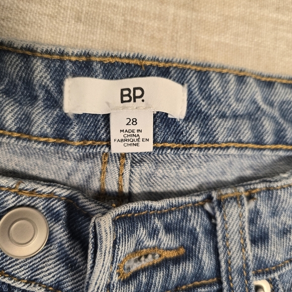 BP. Jeans Womens 28 High Rise Wide Leg Medium Wash Denim Ripped Casual - Picture 2 of 11